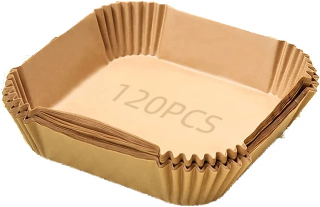 Set 100pz Carta Pergamena Fodera Per Friggitrice Ad Aria Usa E Getta 16 X 4 5 Cm