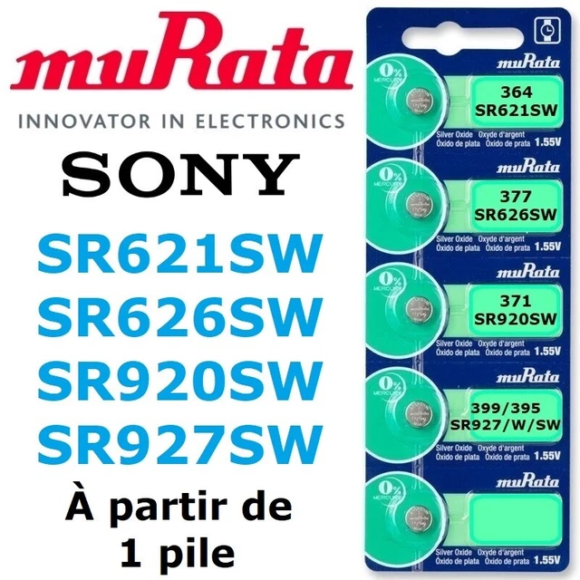 renata 364 SR621SW Lot de 10 piles pour montre Argenté 1,55 V