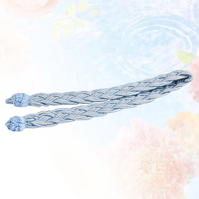 2 Pcs Braided Curtain Cord Rope Drapery Tassels Tiebacks Lanyard Knit