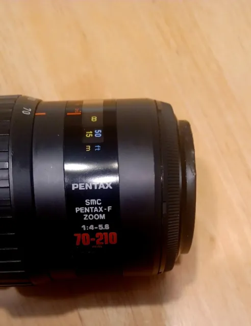 Pentax SMC F 70-210mm 4-5.6 Autofocus K Mount Telephoto Zoom Lens Works Good
