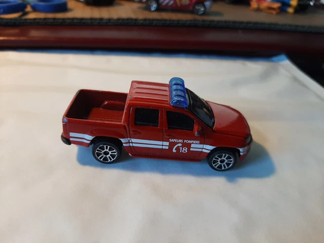 Ancienne Majorette Pompiers Rouge - Échelle 1/80 - Voiture Miniature Vintage 1980