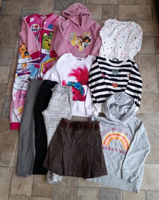Girls Autumn Clothes Bundle Age 5-6 Yrs.Princess Hoodie.Jumpers.Skirt.Trolls💕