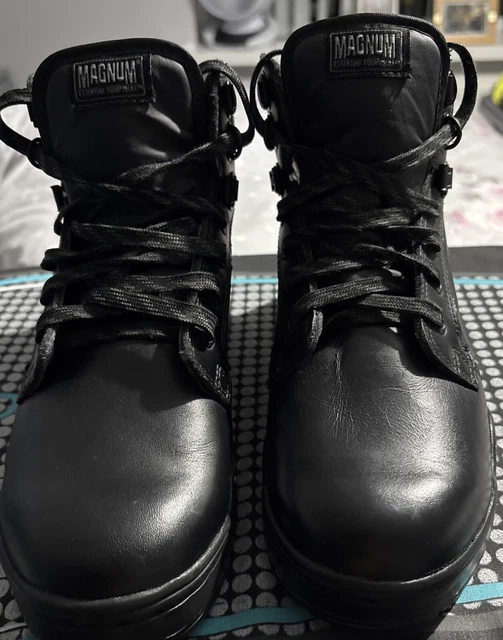 MAGNUM ESSENTIAL EQUIPMENT Safety Toe Cap Black Work Boots uk size 6 £
