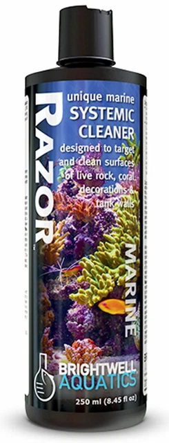 BRIGHTWELL RAZOR Marine Aquarium Cleaner (Clears unwanted Hair Algae) 250 ml