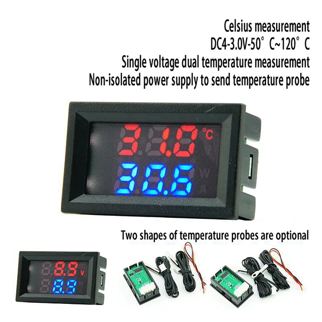DC 100V 100A Voltmetro Amperometro LED Doppio Volt Digitale Misuratore F2