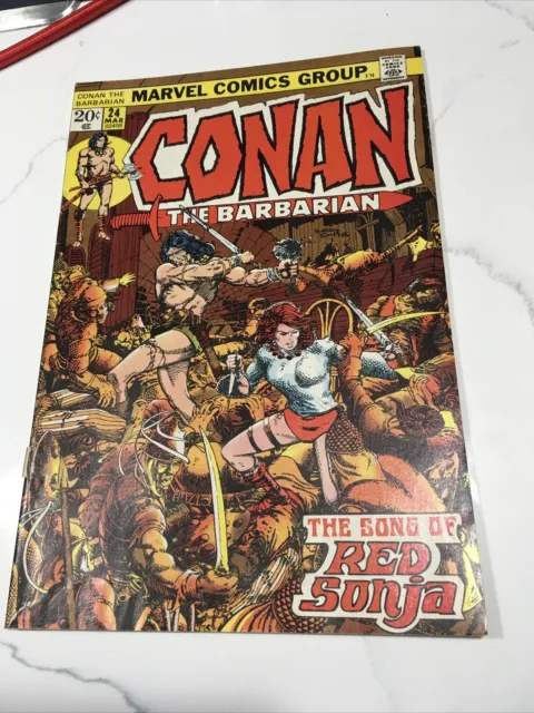 1973 Marvel Comics CONAN THE BARBARIAN #24 ( Full RED SONJA )  VF/NM