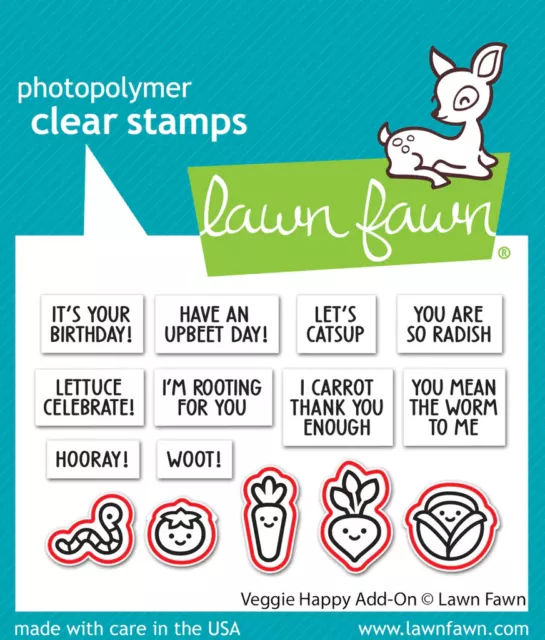 Lawn Fawn - Veggie Happy Add On - Stamp and Die Bundle