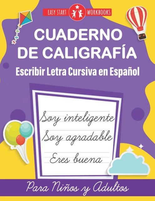 CUADERNO DE CALIGRAFÍA. Escribir Letra Cursiva en Español para Niños y ...