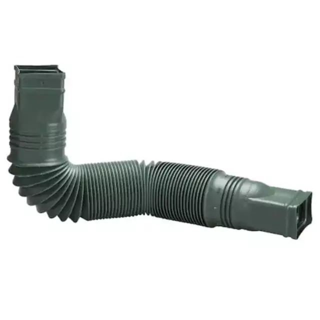 Flex A Spout 55 in. Green Vinyl Downspout Extension