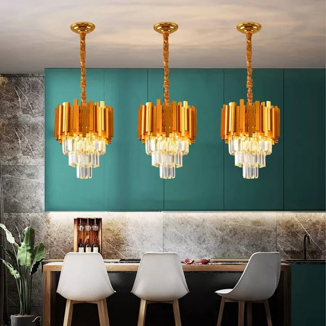 30cm Modern LED Crystal Ceiling Light,Luxurious gold Dining Room Chandelier
