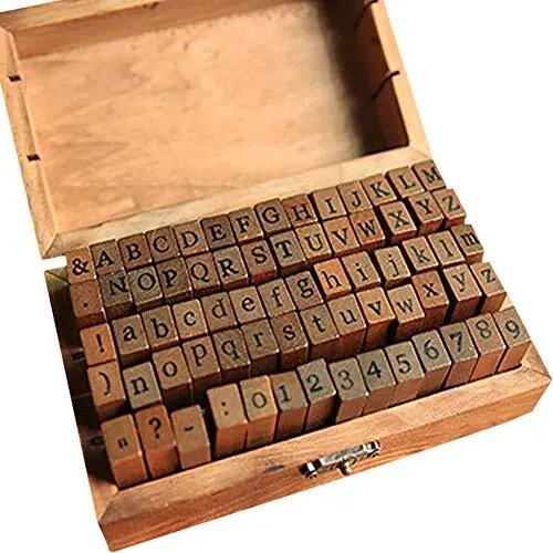 IWILCS Tampon Lettre Alphabet avec Chiffres et Symboles, 70 pièces Jeu Destampes