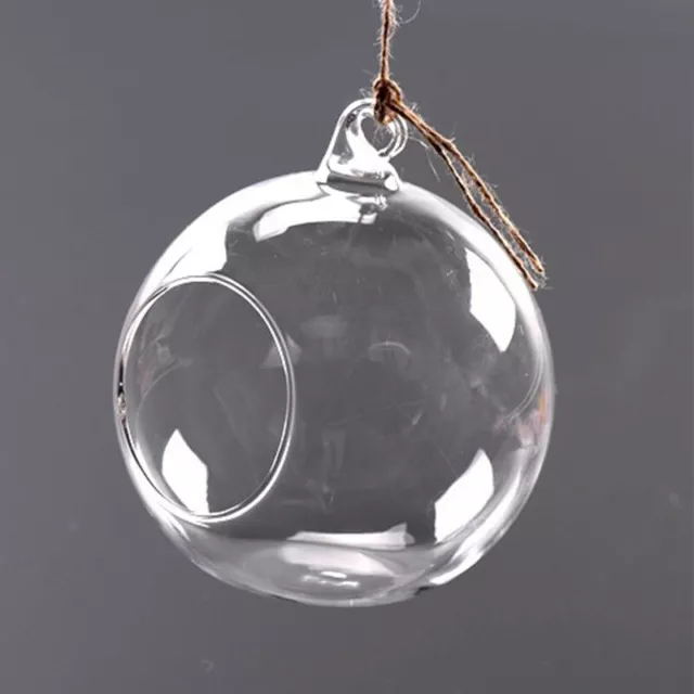 DIY Clear Hanging Glass Bauble Ball Tealight Candle Holder Wedding Garden Decor