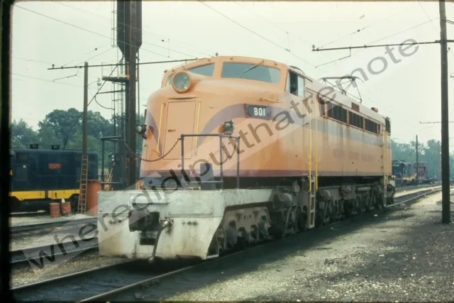 Orig. Slide Chicago South Shore And South Bend CSS 801 7-9-73 Michigan City IND