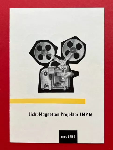 DDR Falt Prospekt CARL ZEISS JENA 1959 Licht Magnetton Projektor LMP 16 ( F21829