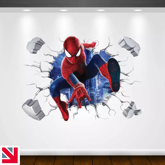 SPIDERMAN SUPERHERO Wall Sticker Vinyl Decal Mural Poster AVENGERS Kids Children