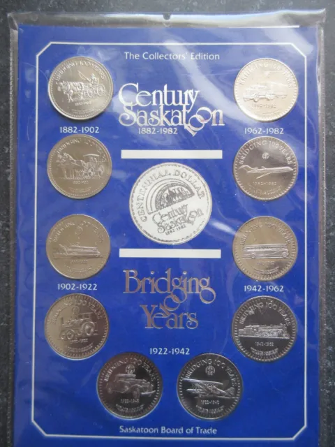1982 Century Saskatoon Bridging Years coin collection 10x $1 Dollar