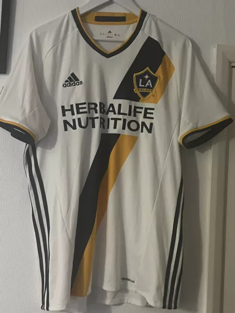 LA Galaxy 2016-17 Home Football Shirt Size Large Adidas