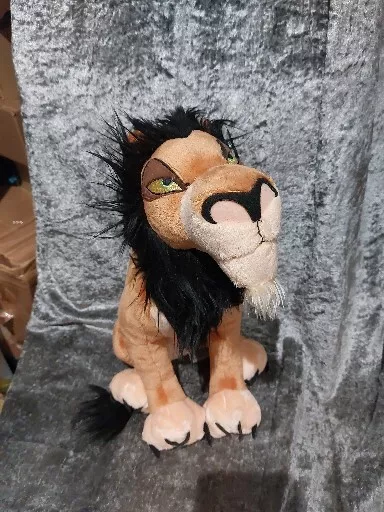 DISNEY STORE THE Lion King Scar Plush Toy Approx 17 Inches Rare Retired ...