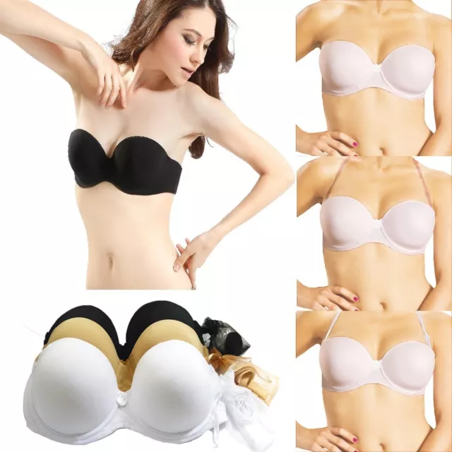 Bridal Super BOOST Push up Bra Thick Padded Add 2 Cup effect Strapless  Style Bra