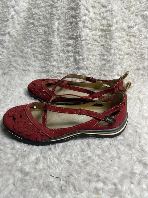 JAMBU BLOSSOM ENCORE Leather Red Mary Jane Flats SZ11M 37.00 PicClick