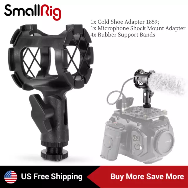 SmallRig Microphone Shock Mount w/Cold Shoe for Camera Top Handle |shoe adapter