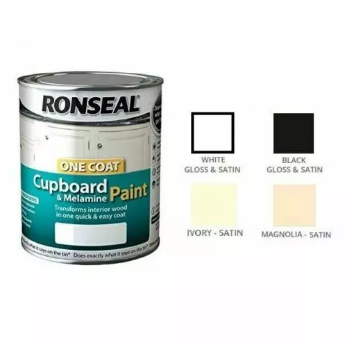 RONSEAL ONE COAT Cupboard Melamine MDF Paint Mellow Green Satin 750ml 14.99 PicClick UK