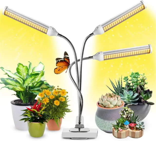 Wolezek Plant Lights Indoor, 5 têtes améliorées pour plantes d'intérieur à  spectre complet, lampe pour plantes pour 