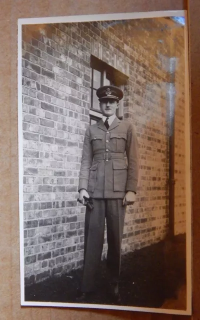 Photograph Social History 1930's Young Man In RAF Uniform Officer