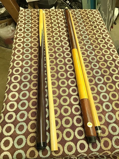 Dufferin Stained Rock Maple Pool Cue - 18-21oz, 13mm Elk Master Tip, Irish Linen Wrap