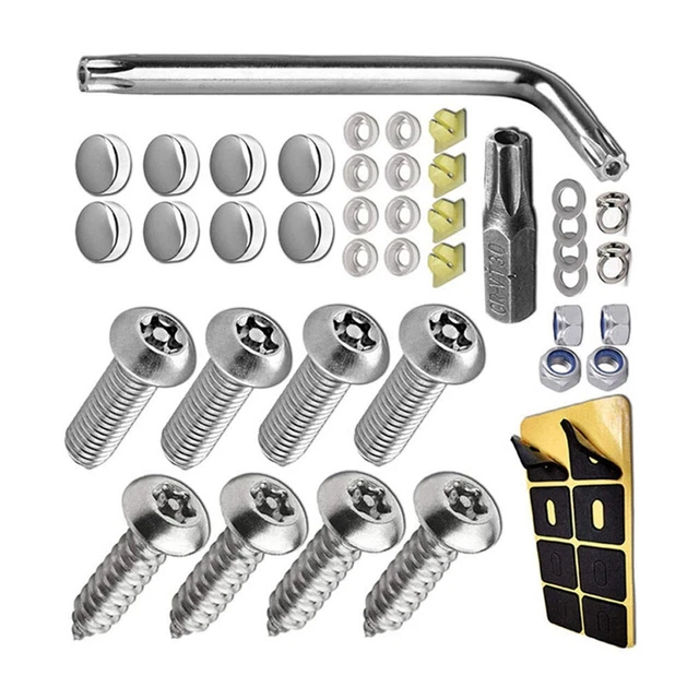 Viti antifurto acciaio inox targa hardware robusto