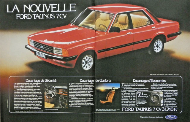 1979 Ford Taunus Automobile Press Advertisement 7 Hp