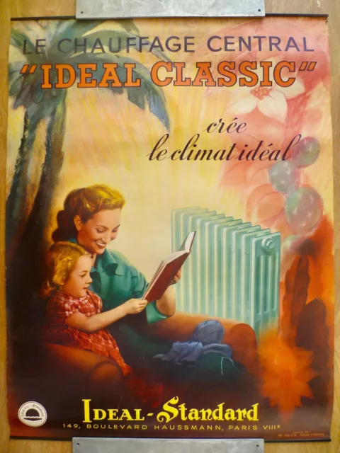 Belle Affiche Ancienne Ideal Standard 1952 Draeger Imp 2