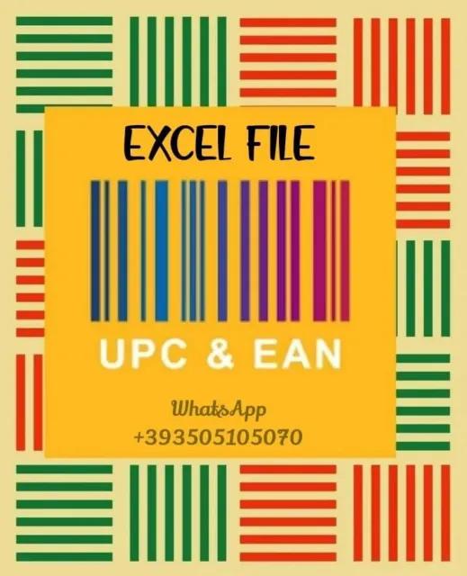 🔥n 16.000 UPC EAN Codes Barcode Number Amazon WHATSAPP +393505105070🔥🔥🔥