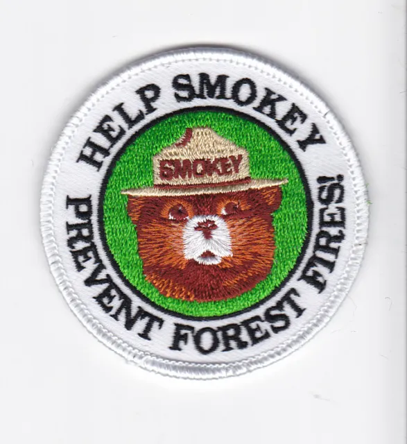 Smokey bear embroidered patch Help Smokey. rare patch firefighter design