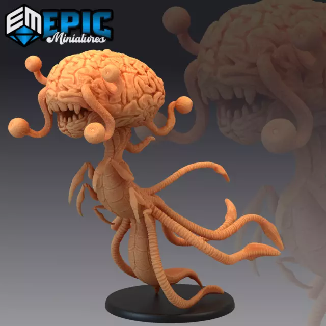 Brain Salvation, D&D Fantasy Brain Creature Cthulhu Miniature, Epic Miniatures