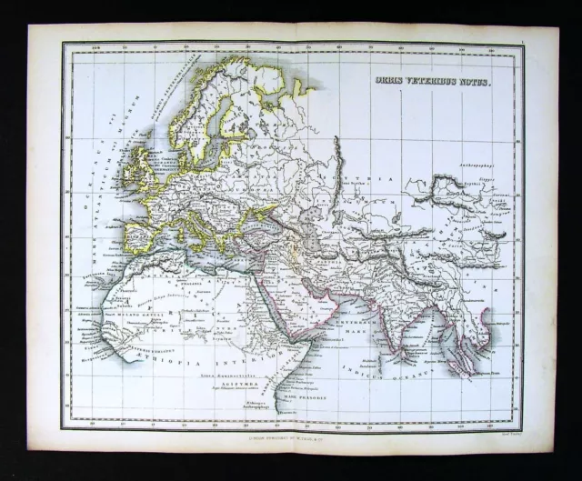 1857 Findlay Map - Orbis Veteribus Notus - Ancient World Europe Africa Asia