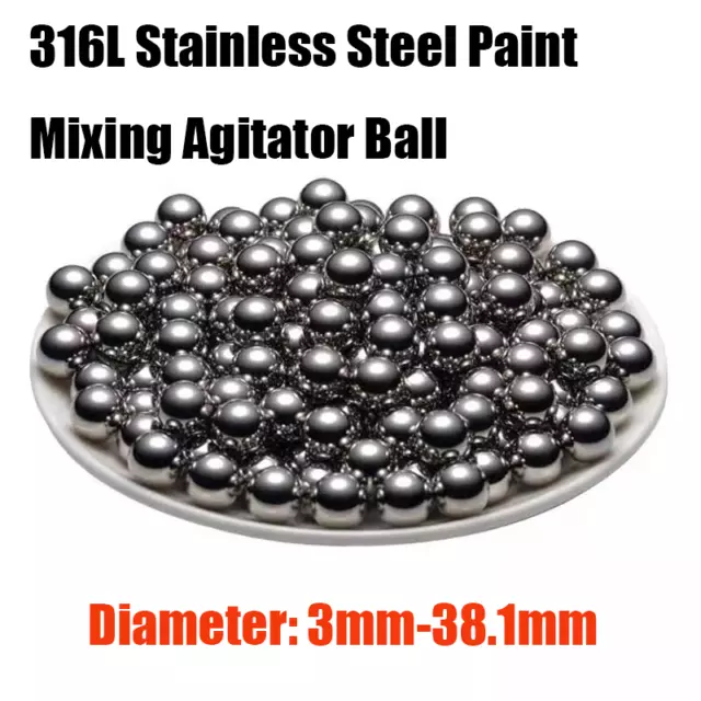 316L Stainless Steel Paint Mixing Agitator Ball Industrial Rolling Bead 3-38.1MM