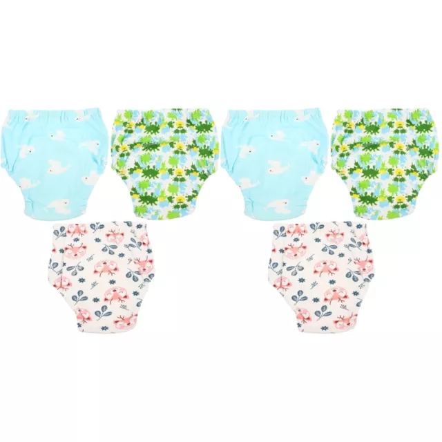 6 Pcs Cotton Baby Training Pants Toddler Diaper Swim Nappies