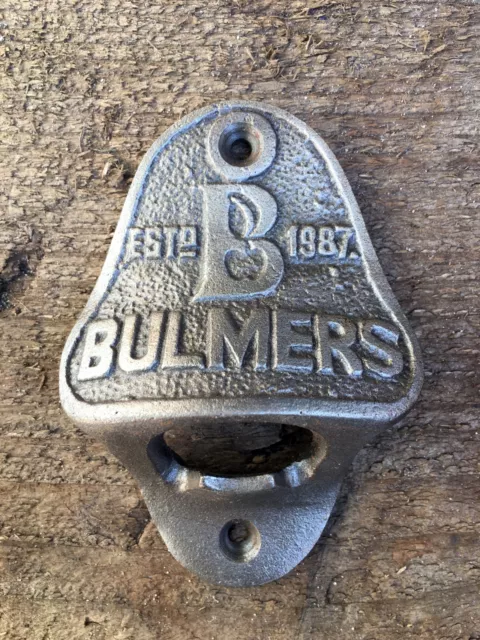Vintage style cast iron Bulmers bottle opener cider wall mounted opener