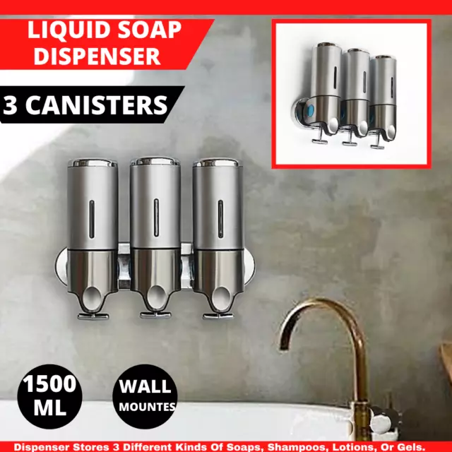 1500ml Shower Liquid Soap Body Lotion Gel Shampoo Bathroom DISPENSER