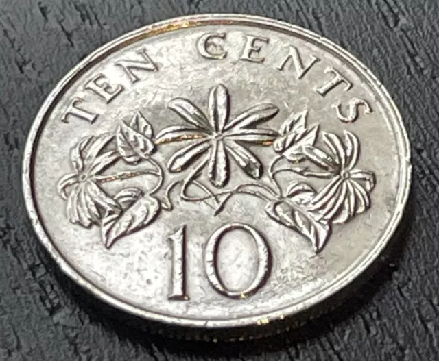 1987 Singapore Ten Cents 10 Cent Coin Singapura