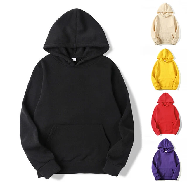Uomo Donna Unisex Felpa con Cappuccio Foderato Pile Giacca Cappuccio