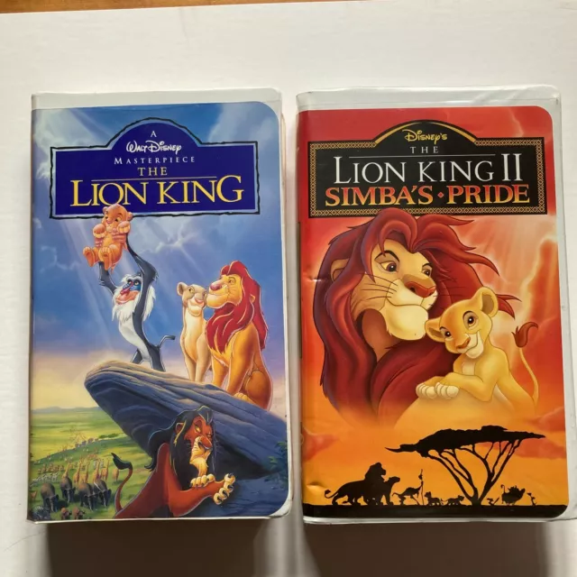THE LION KING (VHS, 1995) A Walt Disney Masterpiece & Lion King II ...