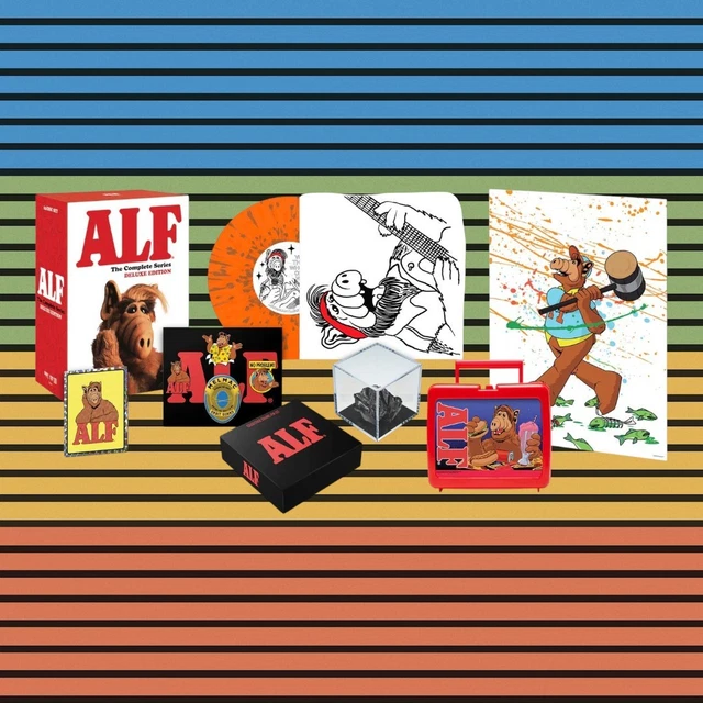 ALF COMPLETE SERIES Deluxe DVD With Pin Set/Sticker/Vinyl/Lunch