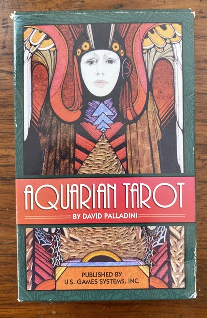 Aquarian Tarot Deck by David Palladini, 78 cards LIKE NEW minor damage to box