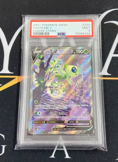 Celebi V - 245/264 Fusion Strike (Pokemon) - PSA 9 Graded Card