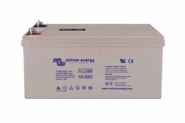 Batterie décharge lente camping car bateau AGM Victron 12v 220ah  BAT412201081