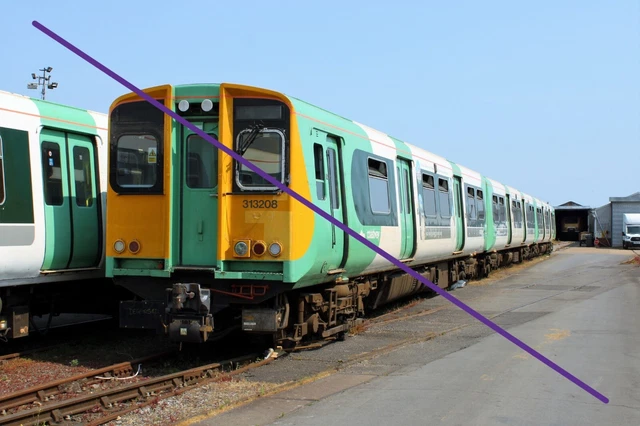 RAILWAY PHOTO CLASS 313 EMU 313208 Eastleigh Works Jun 23 Colour Print ...