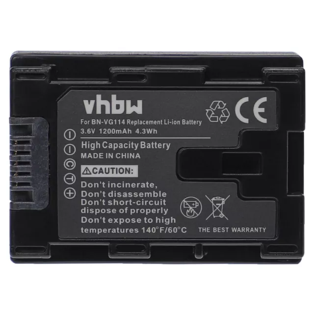 Akku 1200mAh für JVC BN-VG114 BNVG114 BN-VG 114