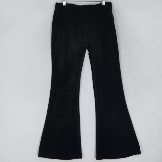 Theory Pants Womens 8 Black Corduroy Flare Leg Reactive Cord Cotton Shisila